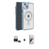 MARSİLYAN™- iPhone 15 Kılıf Zirve Doku Prime - Siyah Bilvis 3D Mat Cam Ekran Koruyucu + Bilvis Titan Kamera Lens - PE
