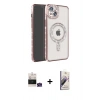 MARSİLYAN™- iPhone 15 Kılıf Zirve Doku Prime - Siyah Bilvis 3D Mat Cam Ekran Koruyucu + Bilvis Titan Kamera Lens - YL