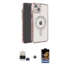 MARSİLYAN™- iPhone 15 Kılıf Zirve Doku Prime - Siyah Buffer Hayalet Cam Ekran Koruyucu + Bilvis Titan Kamera Lens - PE