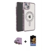 MARSİLYAN™- iPhone 15 Kılıf Zirve Doku Prime - Siyah Buffer Hayalet Cam Ekran Koruyucu + Raze Metal Kamera Lens - SI