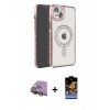 MARSİLYAN™- iPhone 15 Kılıf Zirve Doku Prime - Siyah Buffer Hayalet Cam Ekran Koruyucu + Raze Metal Kamera Lens - SI
