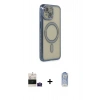 MARSİLYAN™- iPhone 15 Kılıf Zirve Doku Prime - Siyah Joko Magic 5D Cam + Bilvis Titan Kamera Lens - PE