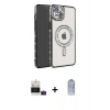 MARSİLYAN™- iPhone 15 Kılıf Zirve Doku Prime - Siyah Joko Magic 5D Cam + Bilvis Titan Kamera Lens - PE