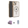 MARSİLYAN™- iPhone 15 Kılıf Zirve Doku Prime - Siyah Joko Magic 5D Cam + Raze Metal Kamera Lens - SI