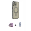 MARSİLYAN™- iPhone 15 Kılıf Zirve Doku Prime - Siyah Joko Magic 5D Cam + Raze Metal Kamera Lens - SI