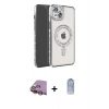 MARSİLYAN™- iPhone 15 Kılıf Zirve Doku Prime - Siyah Joko Magic 5D Cam + Raze Metal Kamera Lens - SI