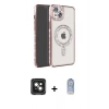 MARSİLYAN™- iPhone 15 Kılıf Zirve Doku Prime - Siyah Joko Magic 5D Cam + PVD Metal Kamera Lens - YL