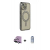 MARSİLYAN™- iPhone 15 Kılıf Zirve Doku Prime - Siyah Joko Magic 5D Cam + Raze Metal Kamera Lens - YL