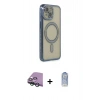 MARSİLYAN™- iPhone 15 Kılıf Zirve Doku Prime - Siyah Joko Magic 5D Cam + Raze Metal Kamera Lens - YL