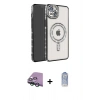 MARSİLYAN™- iPhone 15 Kılıf Zirve Doku Prime - Siyah Joko Magic 5D Cam + Raze Metal Kamera Lens - YL