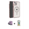 MARSİLYAN™- iPhone 15 Kılıf Zirve Doku Prime - Siyah Polymer Nano Ekran Koruyucu + Raze Metal Kamera Lens - YL