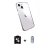 MARSİLYAN™- iPhone 15 Kılıf Zirve Doku - Siyah Joko Magic 5D Cam + PVD Metal Kamera Lens - TU
