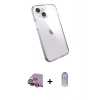 MARSİLYAN™- iPhone 15 Kılıf Zirve Doku - Siyah Joko Magic 5D Cam + Raze Metal Kamera Lens - SI