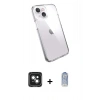 MARSİLYAN™- iPhone 15 Kılıf Zirve Doku - Siyah Joko Magic 5D Cam + PVD Metal Kamera Lens - YL