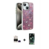 MARSİLYAN™- iPhone 15 Kılıf Zirve Modern Prime - Şeffaf 360 Full Body Arka Koruyucu + Bilvis Titan Kamera Lens - SH