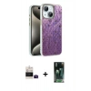 MARSİLYAN™- iPhone 15 Kılıf Zirve Modern Prime - Şeffaf 360 Full Body Arka Koruyucu + Bilvis Titan Kamera Lens - SH