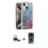 MARSİLYAN™- iPhone 15 Kılıf Zirve Modern Prime - Şeffaf 360 Full Body Arka Koruyucu + Bilvis Titan Kamera Lens - SH
