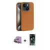 MARSİLYAN™- iPhone 15 Kılıf Zirve Modern Prime - Şeffaf 360 Full Body Arka Koruyucu + Raze Metal Kamera Lens - PE