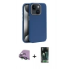 MARSİLYAN™- iPhone 15 Kılıf Zirve Modern Prime - Şeffaf 360 Full Body Arka Koruyucu + Raze Metal Kamera Lens - YL