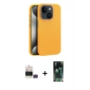 MARSİLYAN™- iPhone 15 Kılıf Zirve Modern Prime - Şeffaf 360 Full Body Arka Koruyucu + Bilvis Titan Kamera Lens - YL