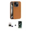 MARSİLYAN™- iPhone 15 Kılıf Zirve Modern Prime - Şeffaf 360 Full Body Arka Koruyucu + Bilvis Titan Kamera Lens - YL