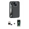 MARSİLYAN™- iPhone 15 Kılıf Zirve Modern Prime - Şeffaf 360 Full Body Arka Koruyucu + Bilvis Titan Kamera Lens - YL