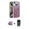 MARSİLYAN™- iPhone 15 Kılıf Zirve Modern Prime - Siyah 360 Mat Full Body Arka Koruyucu + Raze Metal Kamera Lens - SI