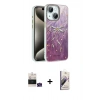 MARSİLYAN™- iPhone 15 Kılıf Zirve Modern Prime - Siyah Bilvis 3D Mat Cam Ekran Koruyucu + Bilvis Titan Kamera Lens - YL