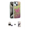 MARSİLYAN™- iPhone 15 Kılıf Zirve Modern Prime - Siyah Bilvis 3D Mat Cam Ekran Koruyucu + Bilvis Titan Kamera Lens - YL