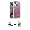 MARSİLYAN™- iPhone 15 Kılıf Zirve Modern Prime - Siyah Bilvis 3D Mat Cam Ekran Koruyucu + Bilvis Titan Kamera Lens - YL