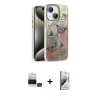 MARSİLYAN™- iPhone 15 Kılıf Zirve Modern Prime - Siyah Bilvis 3D Mat Cam Ekran Koruyucu + Bilvis Titan Kamera Lens - YL