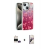 MARSİLYAN™- iPhone 15 Kılıf Zirve Modern Prime - Siyah Bilvis 3D Mat Cam Ekran Koruyucu + Bilvis Titan Kamera Lens - YL