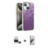 MARSİLYAN™- iPhone 15 Kılıf Zirve Modern Prime - Siyah Bilvis 3D Mat Cam Ekran Koruyucu + Bilvis Titan Kamera Lens - YL