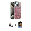 MARSİLYAN™- iPhone 15 Kılıf Zirve Modern Prime - Siyah Buffer Hayalet Cam Ekran Koruyucu + Bilvis Titan Kamera Lens - PE