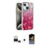 MARSİLYAN™- iPhone 15 Kılıf Zirve Modern Prime - Siyah Buffer Hayalet Cam Ekran Koruyucu + Bilvis Titan Kamera Lens - PE