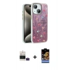 MARSİLYAN™- iPhone 15 Kılıf Zirve Modern Prime - Siyah Buffer Hayalet Cam Ekran Koruyucu + Bilvis Titan Kamera Lens - PE