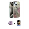 MARSİLYAN™- iPhone 15 Kılıf Zirve Modern Prime - Siyah Buffer Hayalet Cam Ekran Koruyucu + Raze Metal Kamera Lens - PE