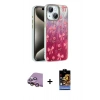 MARSİLYAN™- iPhone 15 Kılıf Zirve Modern Prime - Siyah Buffer Hayalet Cam Ekran Koruyucu + Raze Metal Kamera Lens - PE