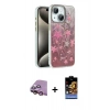 MARSİLYAN™- iPhone 15 Kılıf Zirve Modern Prime - Siyah Buffer Hayalet Cam Ekran Koruyucu + Raze Metal Kamera Lens - PE