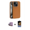 MARSİLYAN™- iPhone 15 Kılıf Zirve Modern Prime - Siyah Buffer Hayalet Cam Ekran Koruyucu + Raze Metal Kamera Lens - SI