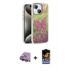 MARSİLYAN™- iPhone 15 Kılıf Zirve Modern Prime - Siyah Buffer Hayalet Cam Ekran Koruyucu + Raze Metal Kamera Lens - SI