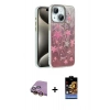 MARSİLYAN™- iPhone 15 Kılıf Zirve Modern Prime - Siyah Buffer Hayalet Cam Ekran Koruyucu + Raze Metal Kamera Lens - SI