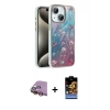 MARSİLYAN™- iPhone 15 Kılıf Zirve Modern Prime - Siyah Buffer Hayalet Cam Ekran Koruyucu + Raze Metal Kamera Lens - SI