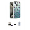 MARSİLYAN™- iPhone 15 Kılıf Zirve Modern Prime - Siyah Joko Magic 5D Cam + Bilvis Titan Kamera Lens - PE