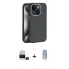 MARSİLYAN™- iPhone 15 Kılıf Zirve Modern Prime - Siyah Joko Magic 5D Cam + Bilvis Titan Kamera Lens - YL