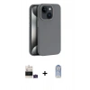 MARSİLYAN™- iPhone 15 Kılıf Zirve Modern Prime - Siyah Joko Magic 5D Cam + Bilvis Titan Kamera Lens - YL