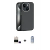 MARSİLYAN™- iPhone 15 Kılıf Zirve Modern Prime - Siyah Joko Magic 5D Cam + Bilvis Titan Kamera Lens - PE