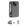 MARSİLYAN™- iPhone 15 Kılıf Zirve Modern Prime - Siyah Joko Magic 5D Cam + Raze Metal Kamera Lens - PE