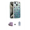 MARSİLYAN™- iPhone 15 Kılıf Zirve Modern Prime - Siyah Joko Magic 5D Cam + Sarı Raze Metal Kamera Lens