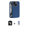 MARSİLYAN™- iPhone 15 Kılıf Zirve Modern Prime - Siyah Joko Magic 5D Cam + PVD Metal Kamera Lens - TU